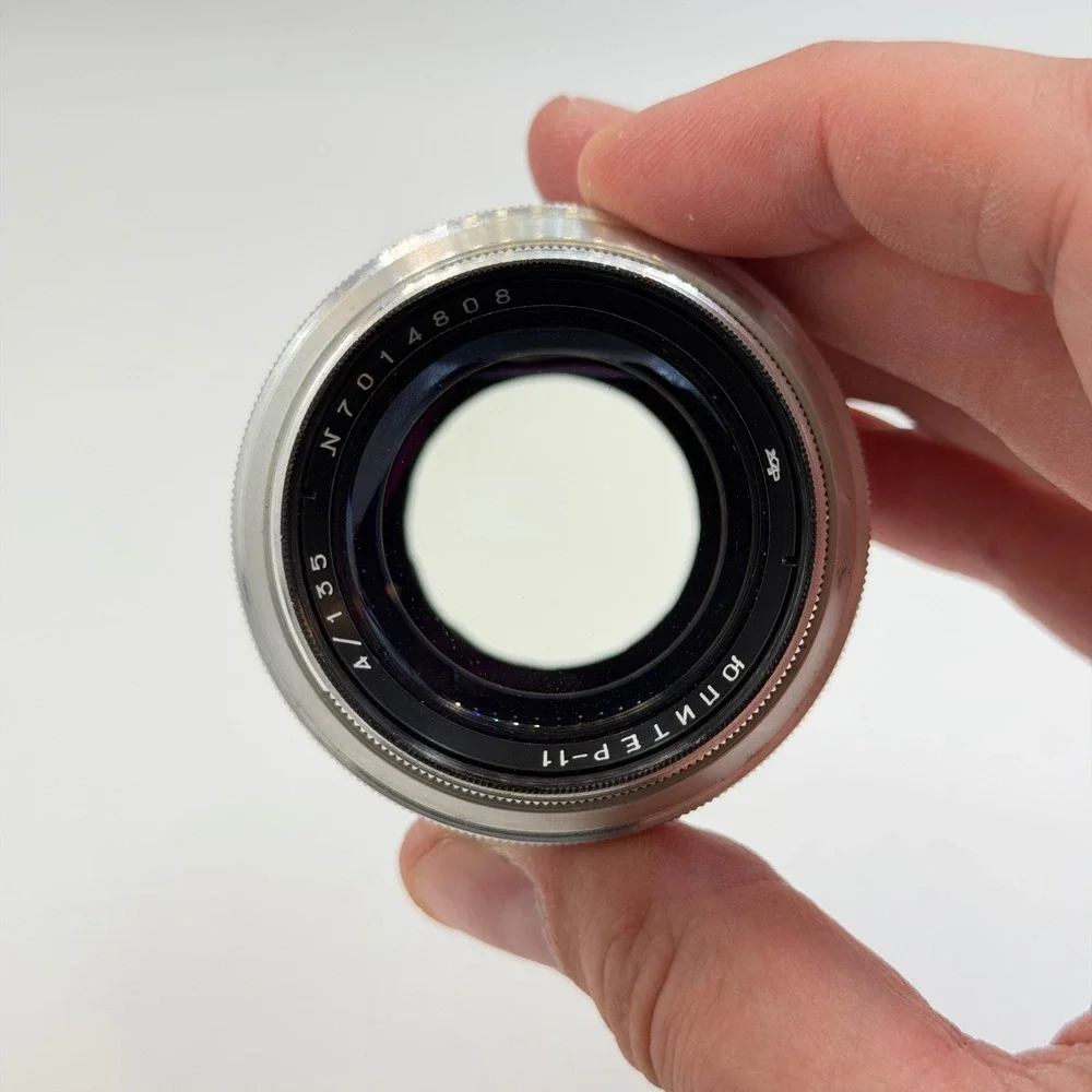 Jupiter-11 135mm f/4 Soviet Telephoto Lens Silver USSR Serial N7014808 VGC